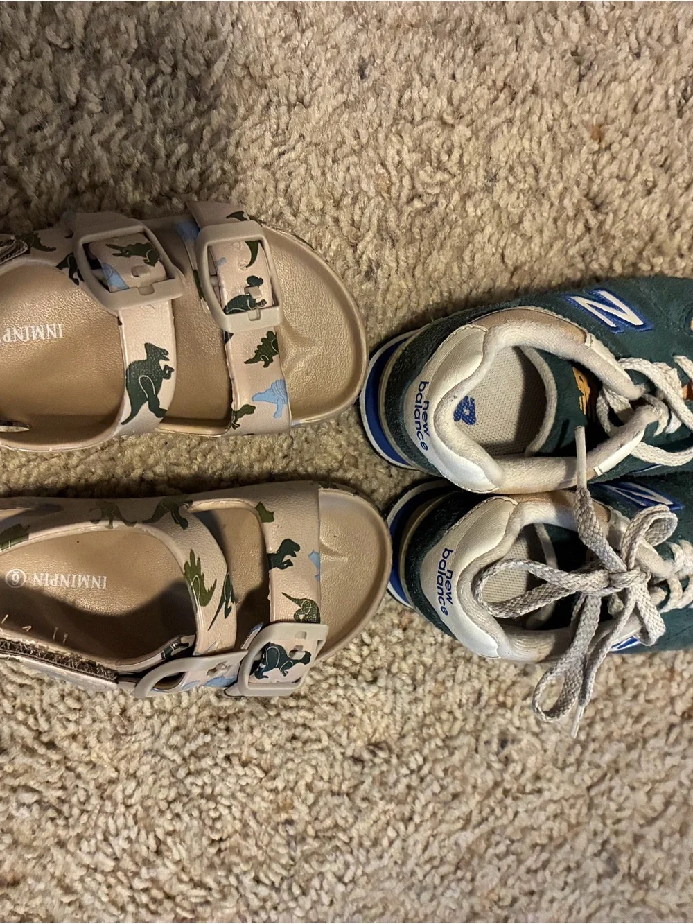 Toddler shoe bundle - New Balance tennis shoes and dinosaur sandals